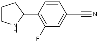 3-FLUORO-4-(PYRROLIDIN-2-YL)BENZONITRILE Structure