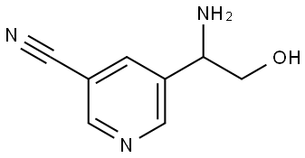 5-(1-AMINO-2-HYDROXYETHYL)PYRIDINE-3-CARBONITRILE 结构式