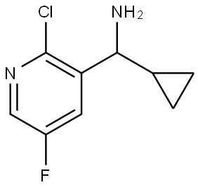 (2-CHLORO-5-FLUORO(3-PYRIDYL))CYCLOPROPYLMETHYLAMINE 结构式