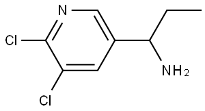 1-(5,6-DICHLORO-3-PYRIDYL)PROPYLAMINE 结构式