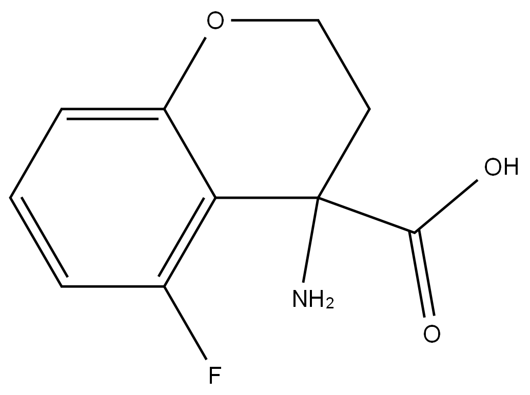 4-Amino-5-fluoro-3,4-dihydro-2H-1-benzopyran-4-carboxylic acid 结构式