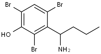 3-(AMINOBUTYL)-2,4,6-TRIBROMOPHENOL Structure