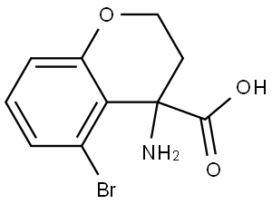 4-Amino-5-bromo-3,4-dihydro-2H-1-benzopyran-4-carboxylic acid Structure