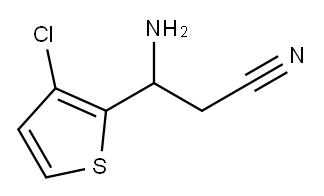 3-AMINO-3-(3-CHLOROTHIOPHEN-2-YL)PROPANENITRILE Structure