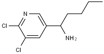 1-(5,6-DICHLORO-3-PYRIDYL)PENTYLAMINE,1270491-11-6,结构式