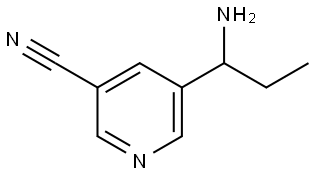 5-(1-AMINOPROPYL)PYRIDINE-3-CARBONITRILE 结构式