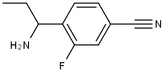 4-(1-AMINOPROPYL)-3-FLUOROBENZONITRILE Structure