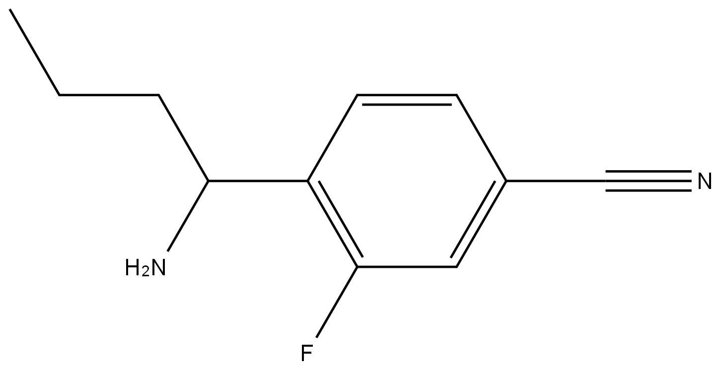 4-(1-AMINOBUTYL)-3-FLUOROBENZONITRILE 结构式