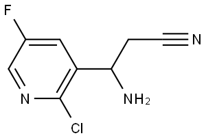 3-AMINO-3-(2-CHLORO-5-FLUOROPYRIDIN-3-YL)PROPANENITRILE Structure
