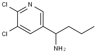 1-(5,6-DICHLORO-3-PYRIDYL)BUTYLAMINE 结构式
