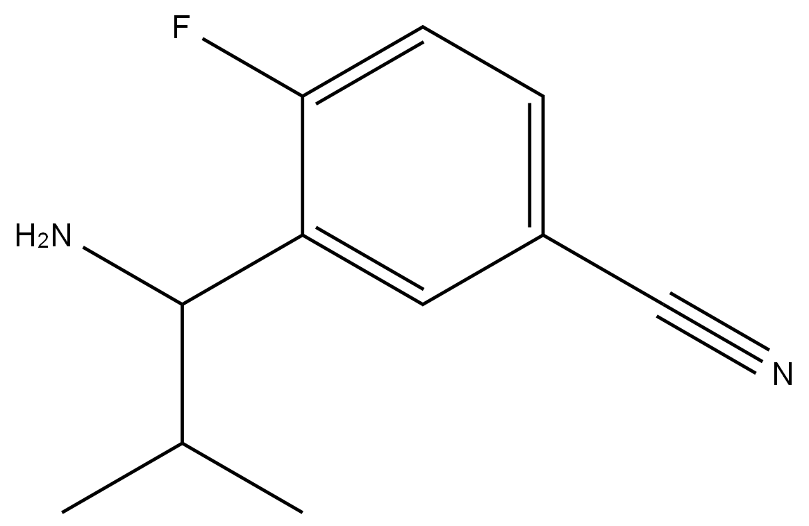3-(1-AMINO-2-METHYLPROPYL)-4-FLUOROBENZENECARBONITRILE Structure