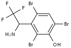 3-(1-AMINO-2,2,2-TRIFLUOROETHYL)-2,4,6-TRIBROMOPHENOL Struktur