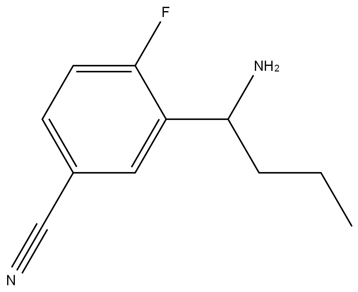 3-(1-AMINOBUTYL)-4-FLUOROBENZONITRILE Structure