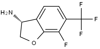 (R)-7-Fluoro-6-(trifluoromethyl)-2,3-dihydrobenzofuran-3-amine Struktur