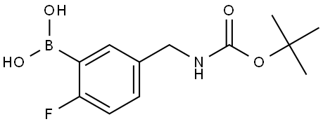 Carbamic acid, N-[(3-borono-4-fluorophenyl)methyl]-, C-(1,1-dimethylethyl) ester Struktur