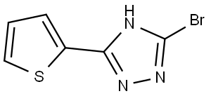 3-bromo-5-(thiophen-2-yl)-4H-1,2,4-triazole Structure