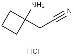 Cyclobutaneacetonitrile, 1-amino-, hydrochloride (1:1) Structure