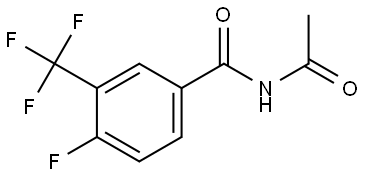 N-Acetyl-4-fluoro-3-(trifluoromethyl)benzamide 结构式