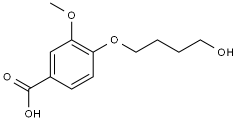 Benzoic acid, 4-(4-hydroxybutoxy)-3-methoxy- Structure
