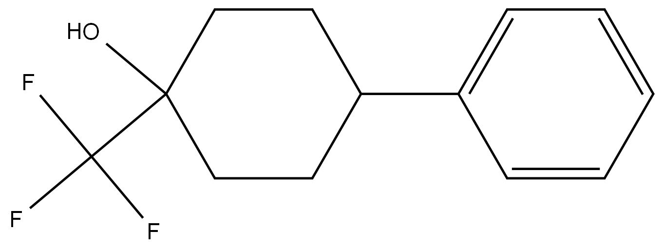 4-phenyl-1-(trifluoromethyl)cyclohexan-1-ol 结构式