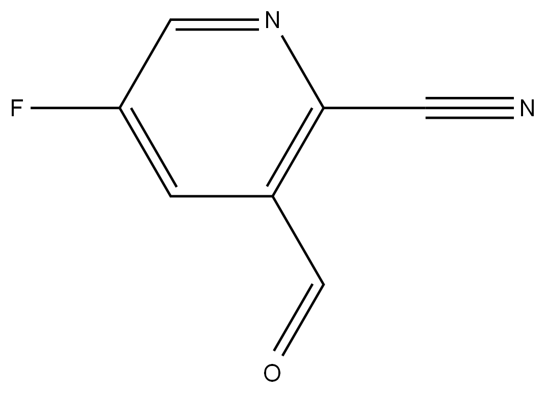 5-氟-3-甲酰甲基吡啶腈,1289000-76-5,结构式