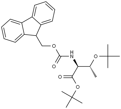 L-Threonine, O-(1,1-dimethylethyl)-N-[(9H-fluoren-9-ylmethoxy)carbonyl]-, 1,1-dimethylethyl ester Structure