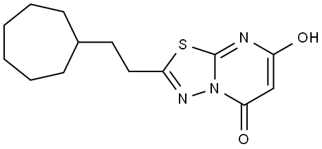 2-(2-Cycloheptylethyl)-7-hydroxy-5H-1,3,4-thiadiazolo[3,2-a]pyrimidin-5-one Structure
