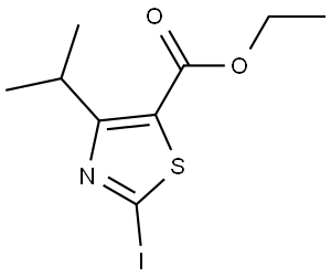 5-Thiazolecarboxylic acid, 2-iodo-4-(1-methylethyl)-, ethyl ester Struktur