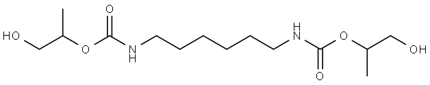 Carbamic acid, N,N′-(1,6-hexanediyl)bis-, C,C′-bis(2-hydroxy-1-methylethyl) ester Structure