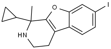 1-Cyclopropyl-1,2,3,4-tetrahydro-7-iodo-1-methylbenzofuro[2,3-c]pyridine Structure