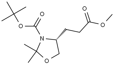 Methyl (R)-3-Boc-2,2-dimethyloxazolidine-4-propanoate Struktur