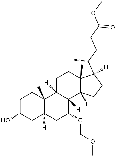 Methyl (R)-4-[(3R,5R,7R,8R,9S,10S,13R,14S,17R)-3-Hydroxy-7-(methoxymethoxy)-10,13-dimethylhexadecahydro-1H-cyclopenta[a]phenanthren-17-yl]pentanoate Structure