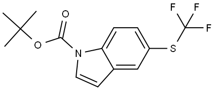 1,1-Dimethylethyl 5-[(trifluoromethyl)thio]-1H-indole-1-carboxylate,1333415-93-2,结构式