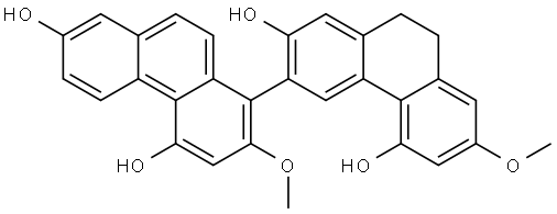 [1,3′-Biphenanthrene]-2′,4,5′,7-tetrol, 9′,10′-dihydro-2,7′-dimethoxy-|4,7,4',7′-四羟基-2, 2'-二甲氧基- 9',10'-二氢-1,6'-联菲