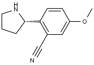 2-((2S)-PYRROLIDIN-2-YL)-5-METHOXYBENZENECARBONITRILE Struktur