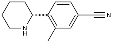 (R)-3-methyl-4-(piperidin-2-yl)benzonitrile 结构式