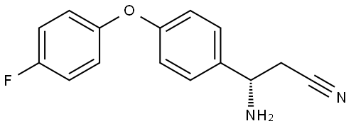 (3S)-3-AMINO-3-[4-(4-FLUOROPHENOXY)PHENYL]PROPANENITRILE Struktur