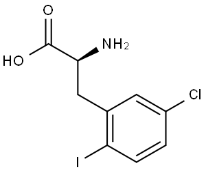 (S)-2-Amino-3-(5-chloro-2-iodophenyl)propanoic acid Struktur