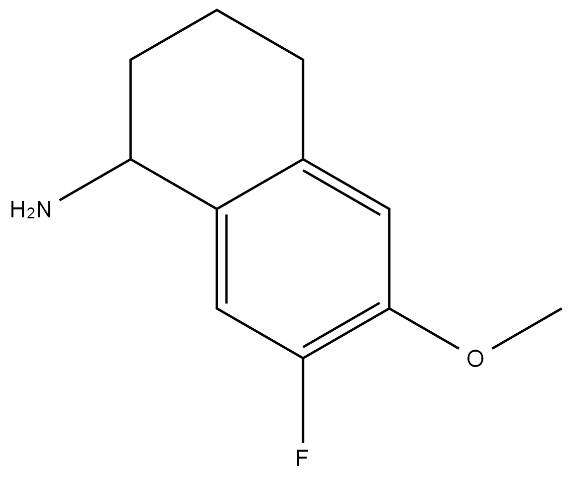 7-Fluoro-1,2,3,4-tetrahydro-6-methoxy-1-naphthalenamine Structure
