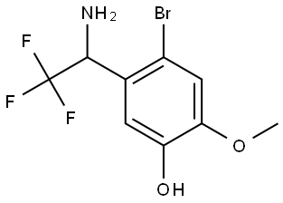 5-(1-Amino-2,2,2-trifluoroethyl)-4-bromo-2-methoxyphenol 结构式
