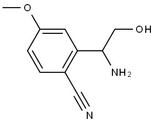 2-(1-AMINO-2-HYDROXYETHYL)-4-METHOXYBENZONITRILE Structure