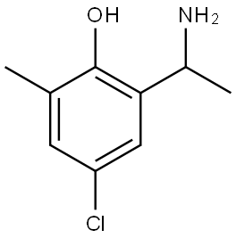 2-(1-AMINOETHYL)-4-CHLORO-6-METHYLPHENOL Struktur