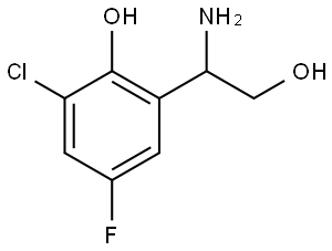 2-(1-AMINO-2-HYDROXYETHYL)-6-CHLORO-4-FLUOROPHENOL,1337223-35-4,结构式