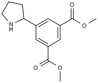 1,3-dimethyl 5-(pyrrolidin-2-yl)benzene-1,3-dicarboxylate Structure