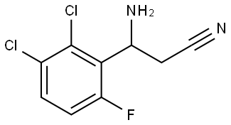 3-AMINO-3-(2,3-DICHLORO-6-FLUOROPHENYL)PROPANENITRILE Structure