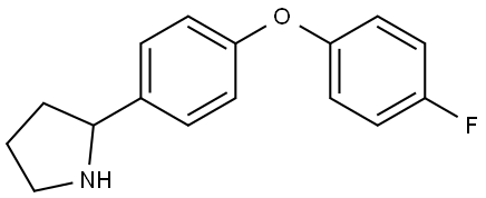 2-[4-(4-FLUOROPHENOXY)PHENYL]PYRROLIDINE 结构式