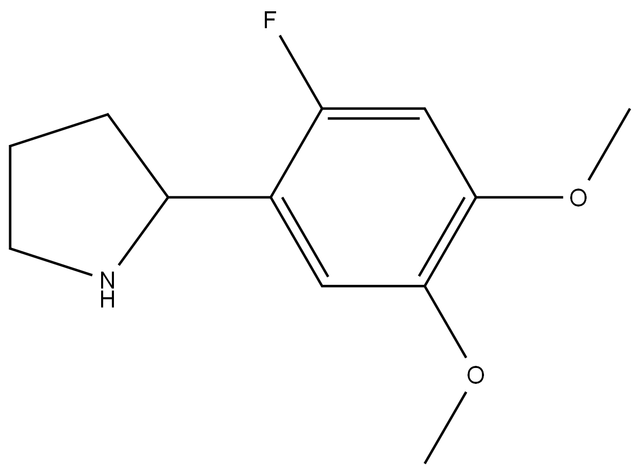 2-(2-FLUORO-4,5-DIMETHOXYPHENYL)PYRROLIDINE Structure