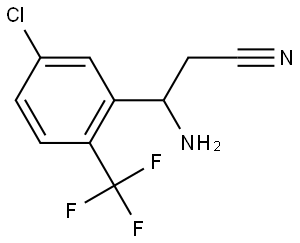 3-AMINO-3-[5-CHLORO-2-(TRIFLUOROMETHYL)PHENYL]PROPANENITRILE 结构式