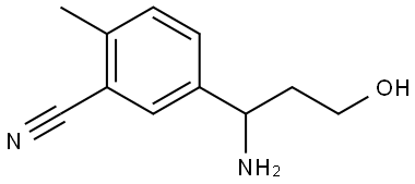 5-(1-AMINO-3-HYDROXYPROPYL)-2-METHYLBENZONITRILE 结构式