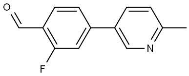 2-fluoro-4-(6-methylpyridin-3-yl)benzaldehyde Structure
